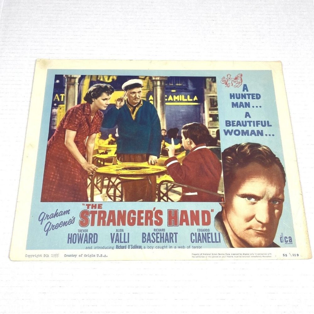 The Strangers Hand 1954 Lobby Card Movie Poster Trevor Howard British Drama VTG